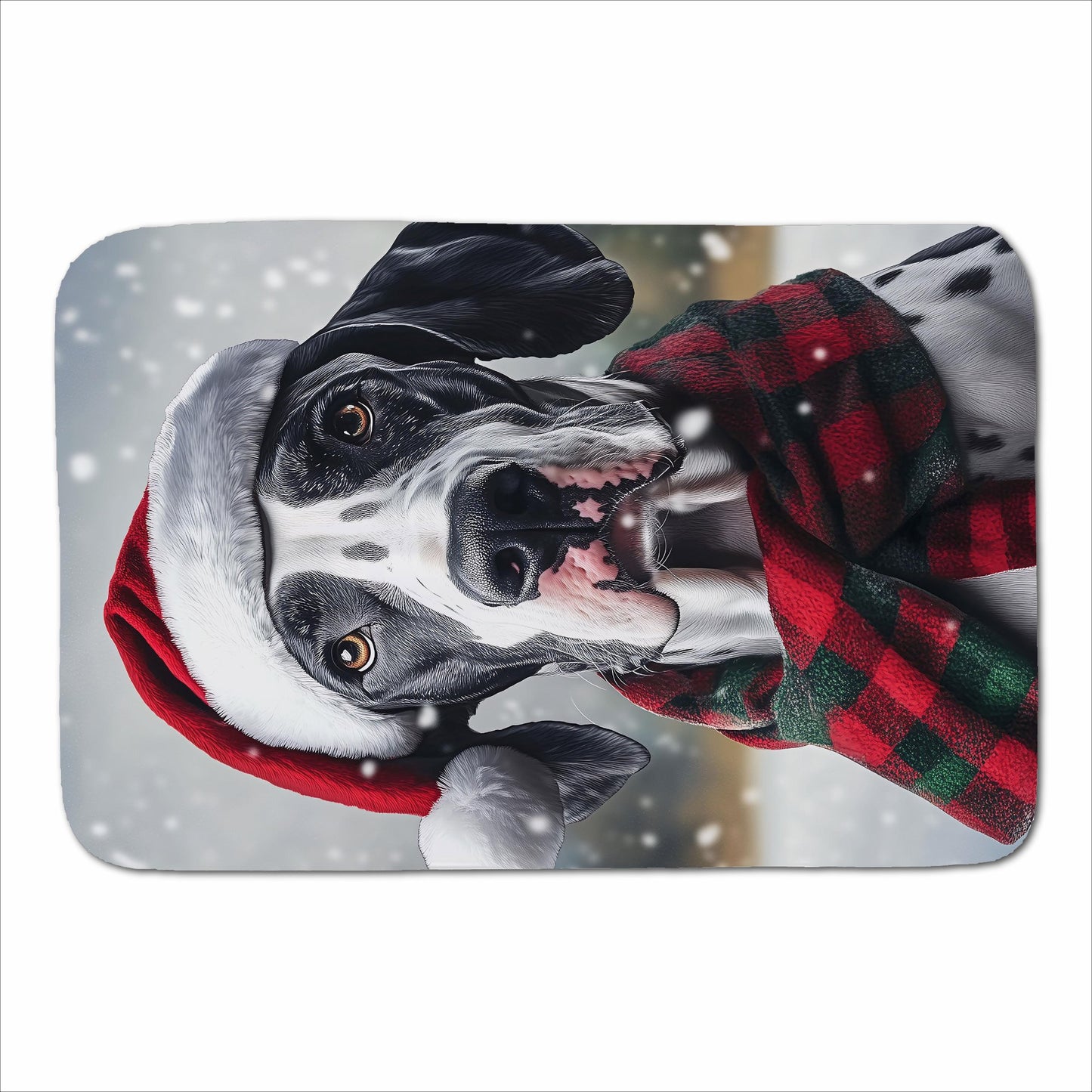 Snowy Christmas Great Dane Sherpa Blanket