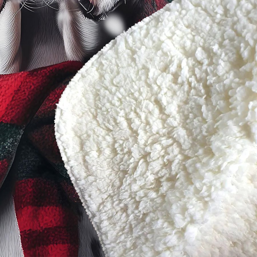 Snowy Christmas Great Dane Sherpa Blanket