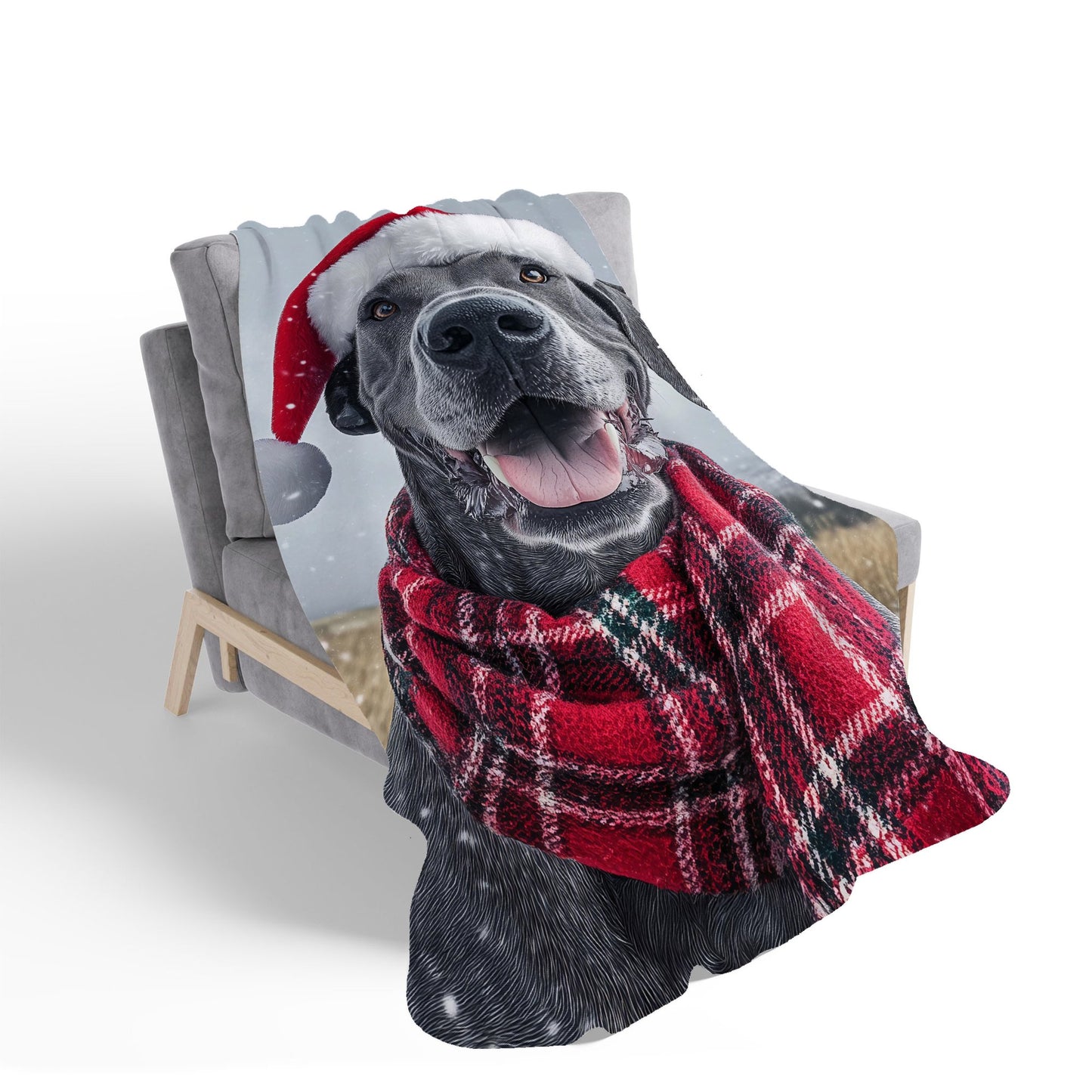 Christmas Great Dane Sherpa Blanket