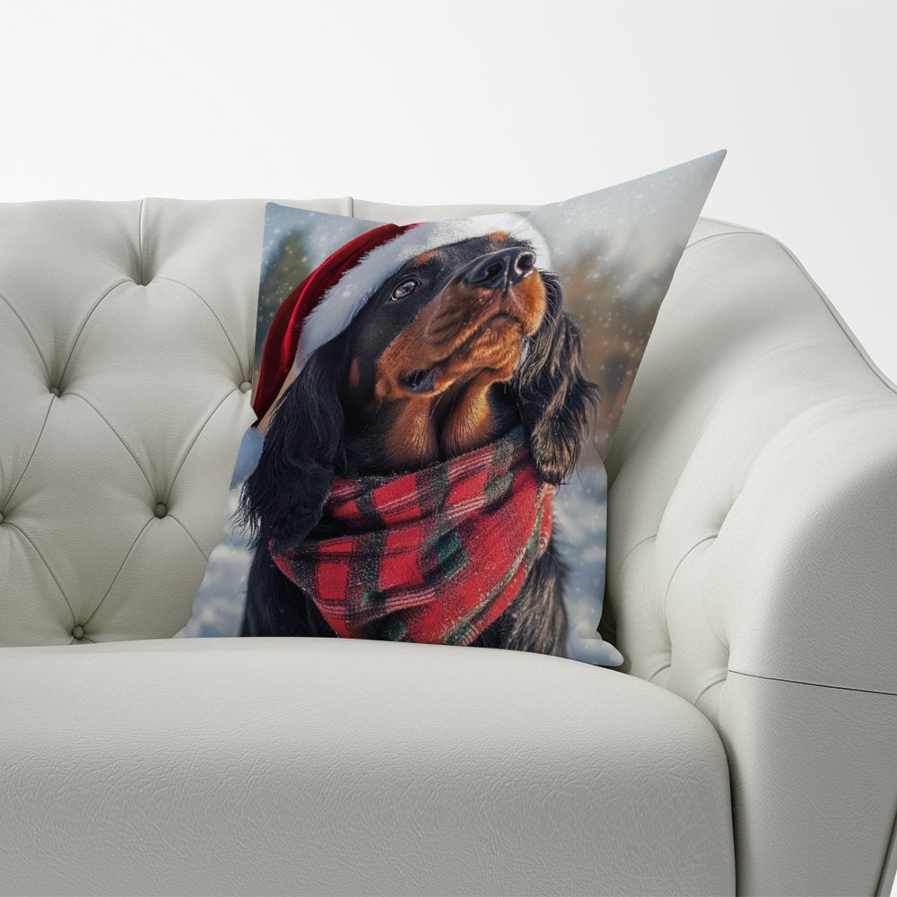 Christmas Gordon Setter Cushion