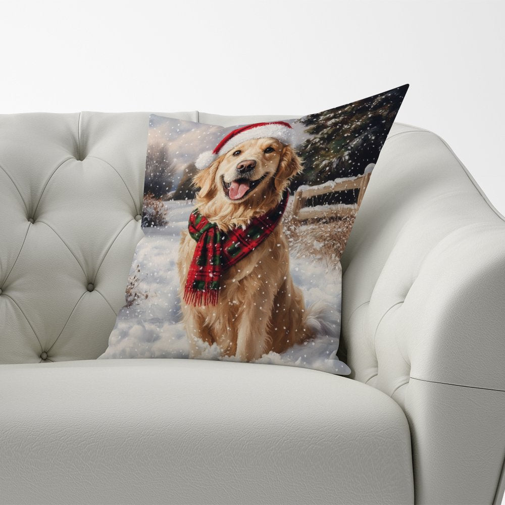 Christmas Golden Retriever Cushion