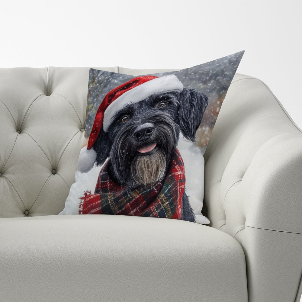 Christmas Giant Schnauzer Cushion