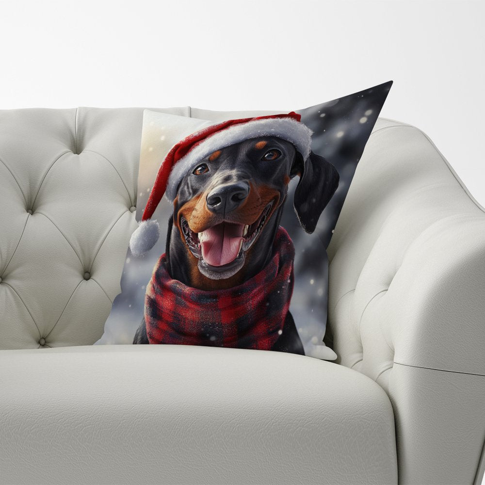 Christmas Doberman Cushion