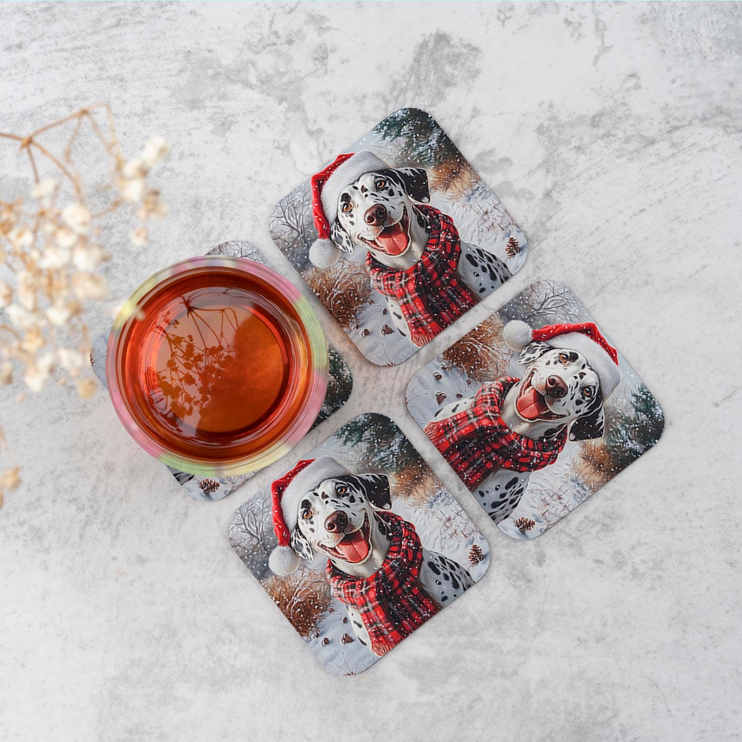 Christmas Dalmatian Coasters