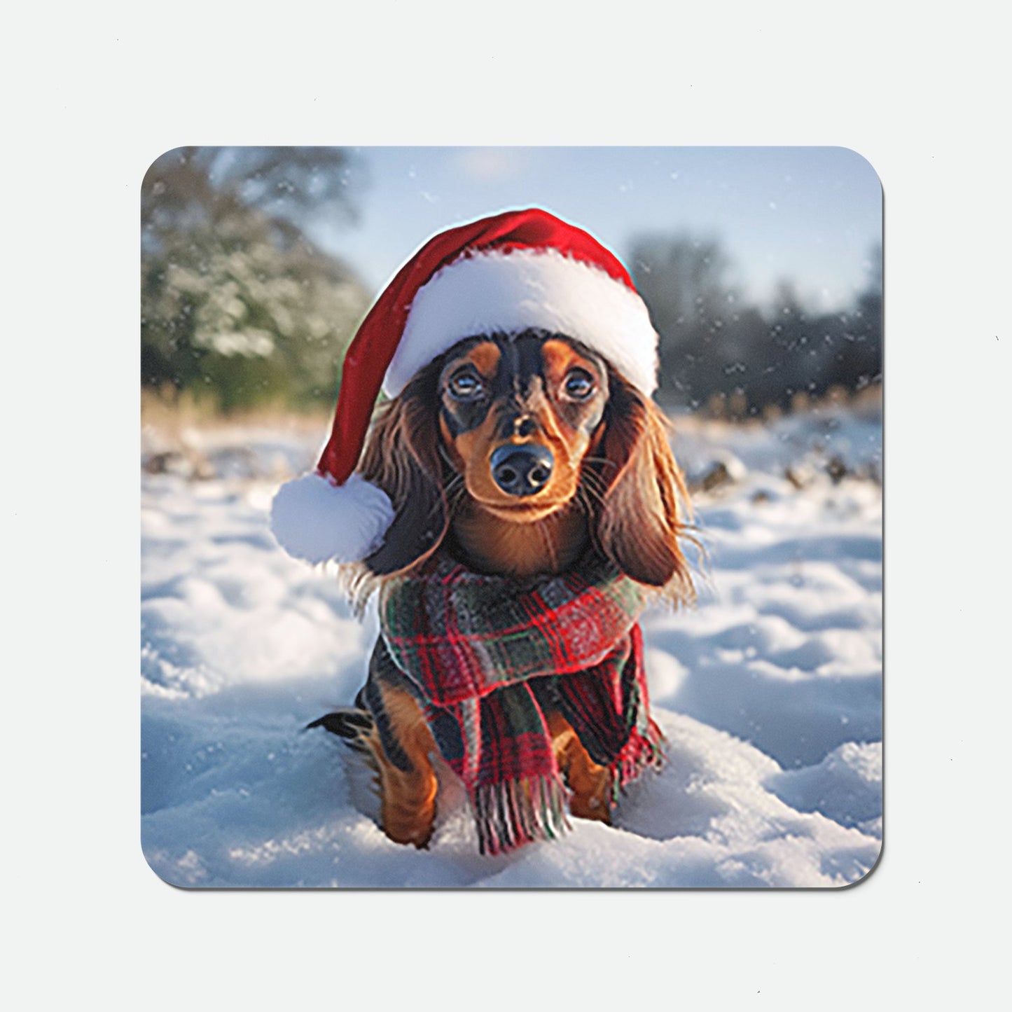 Christmas Dachshund Coasters