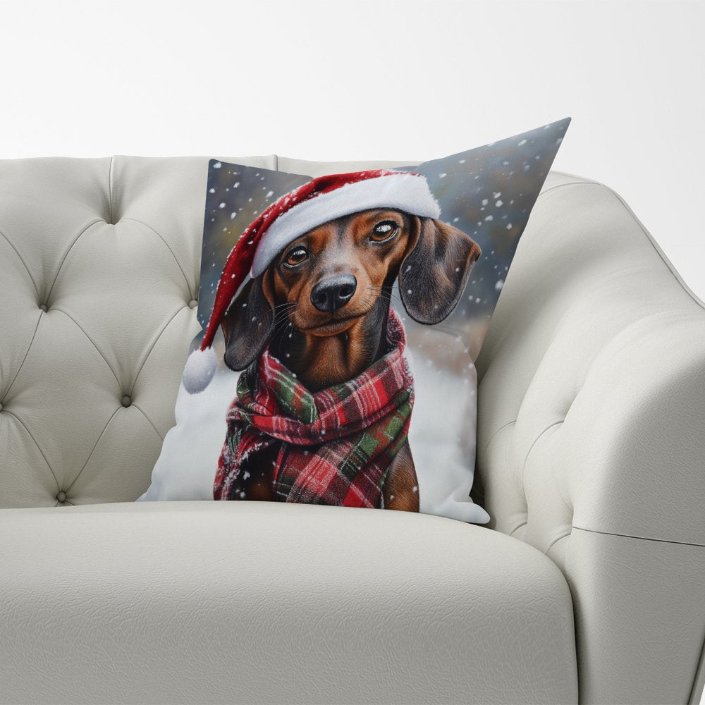 Christmas Dachschund Cushion
