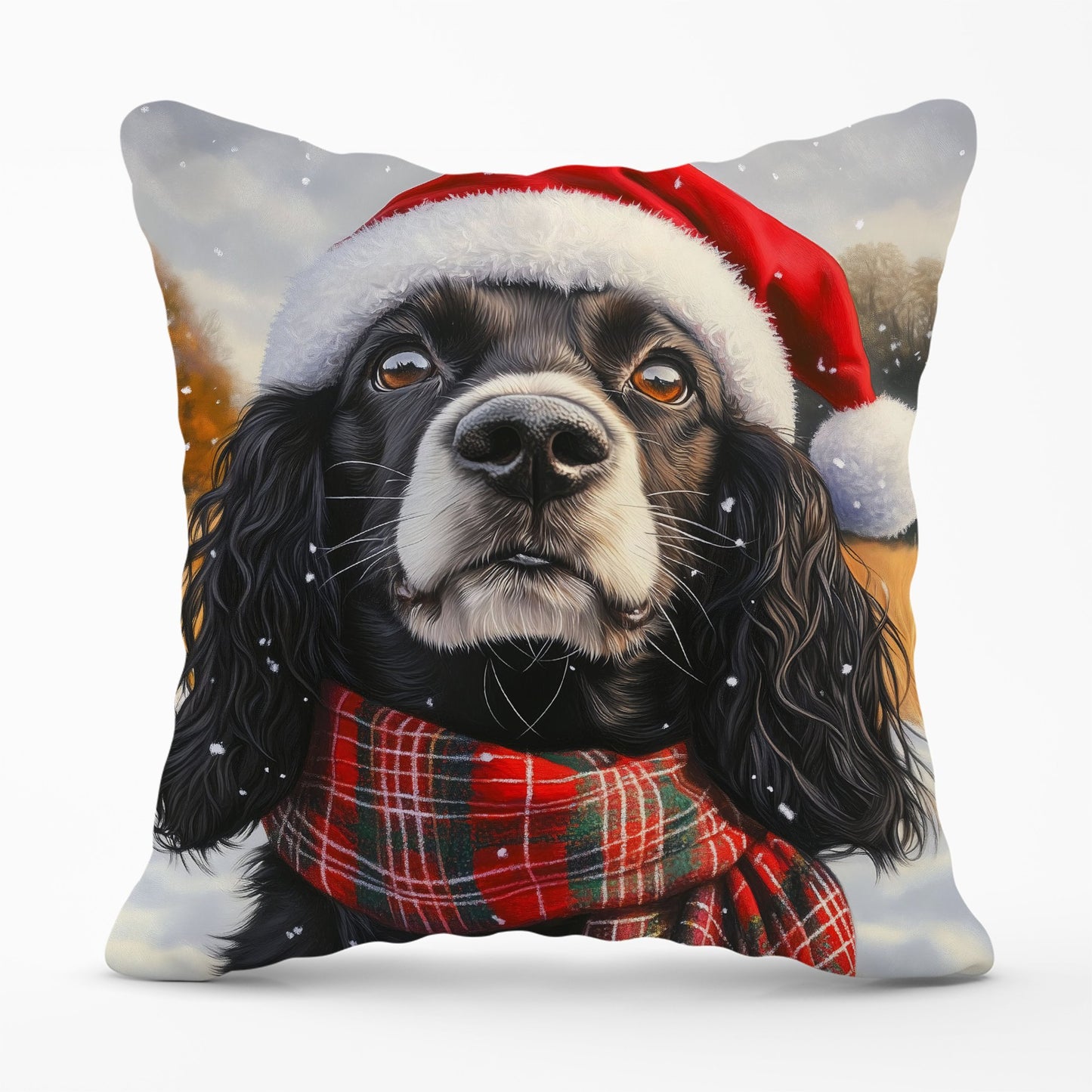 Christmas Cocker Spaniel Cushion