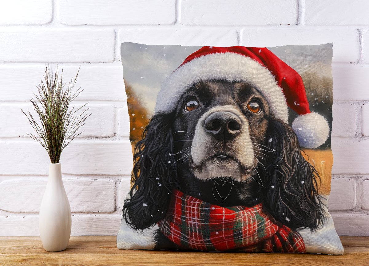 Christmas Cocker Spaniel Cushion