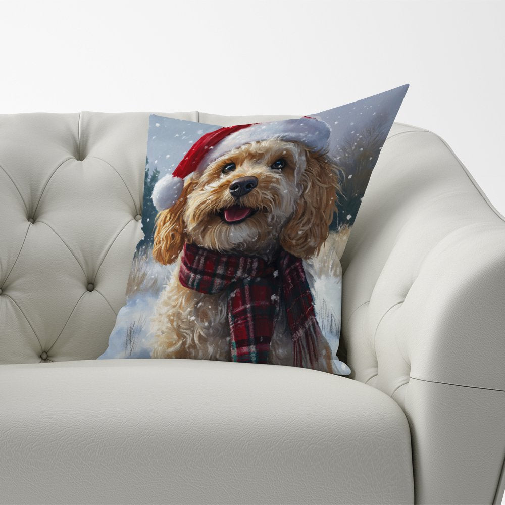 Christmas Cockapoo Cushion
