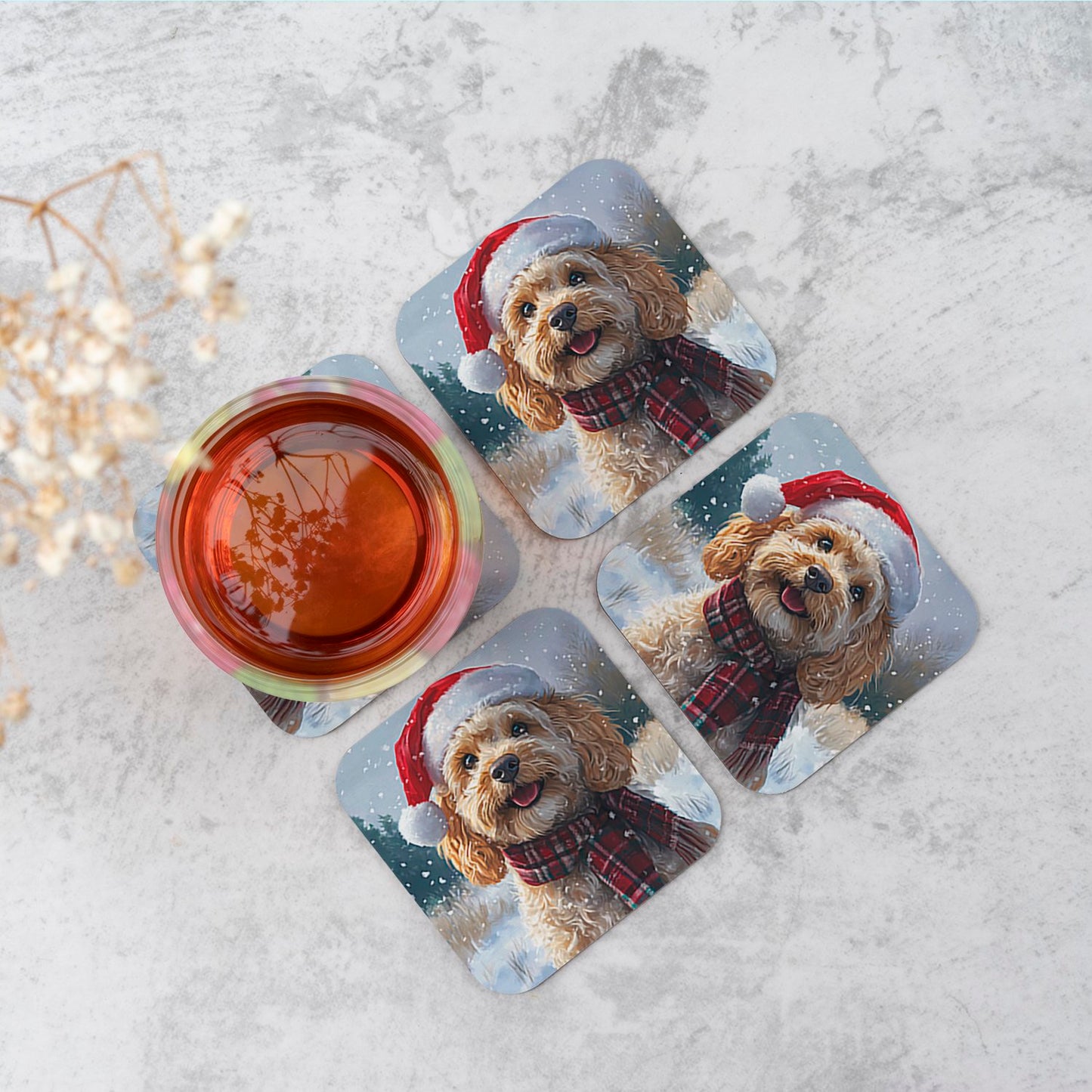 Christmas Cockapoo Coasters
