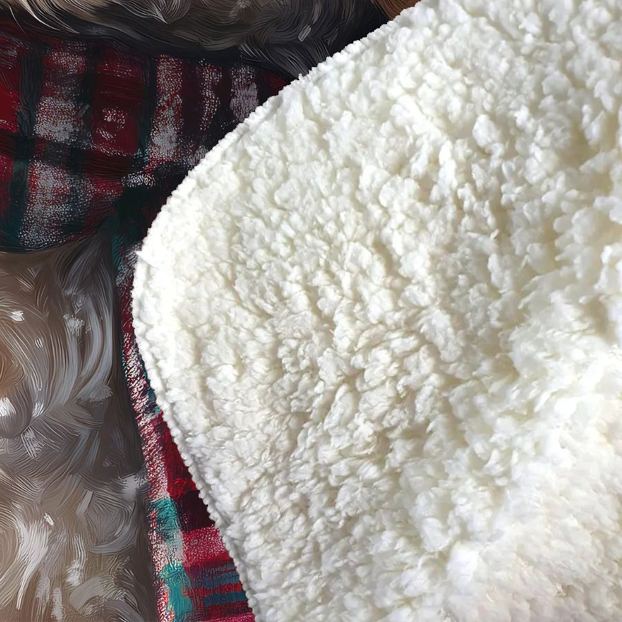 Christmas Cockapoo Sherpa Blanket