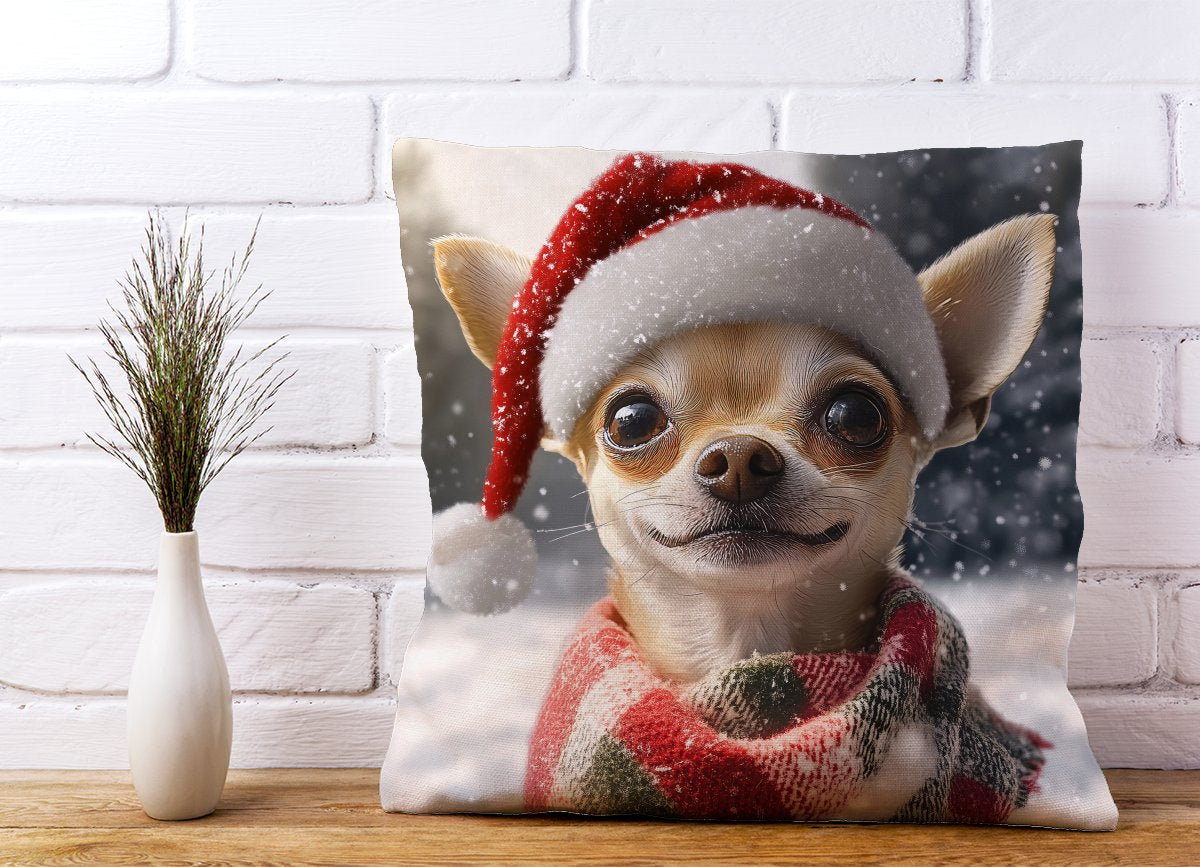 Christmas Chihuahua Cushion