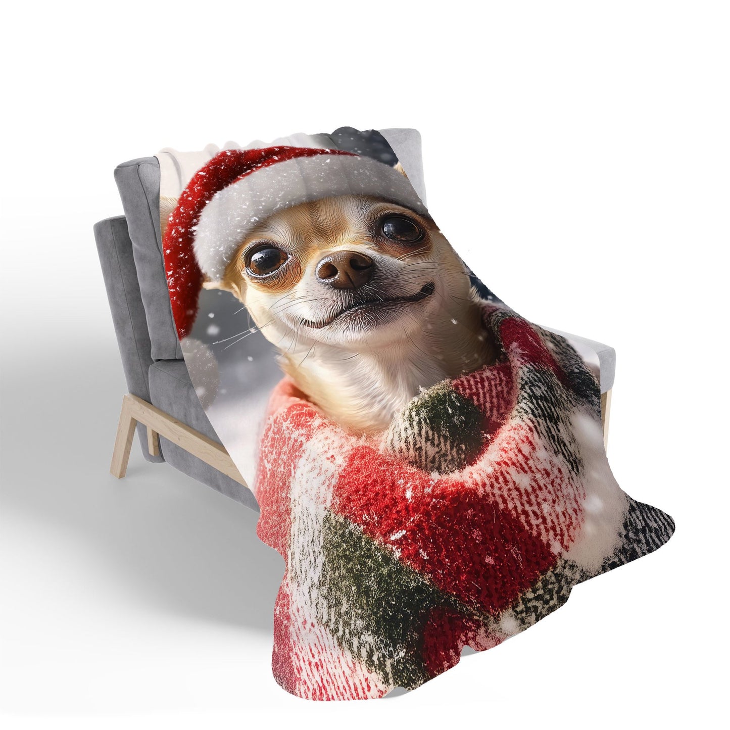 Christmas Chihuahua Sherpa Blanket