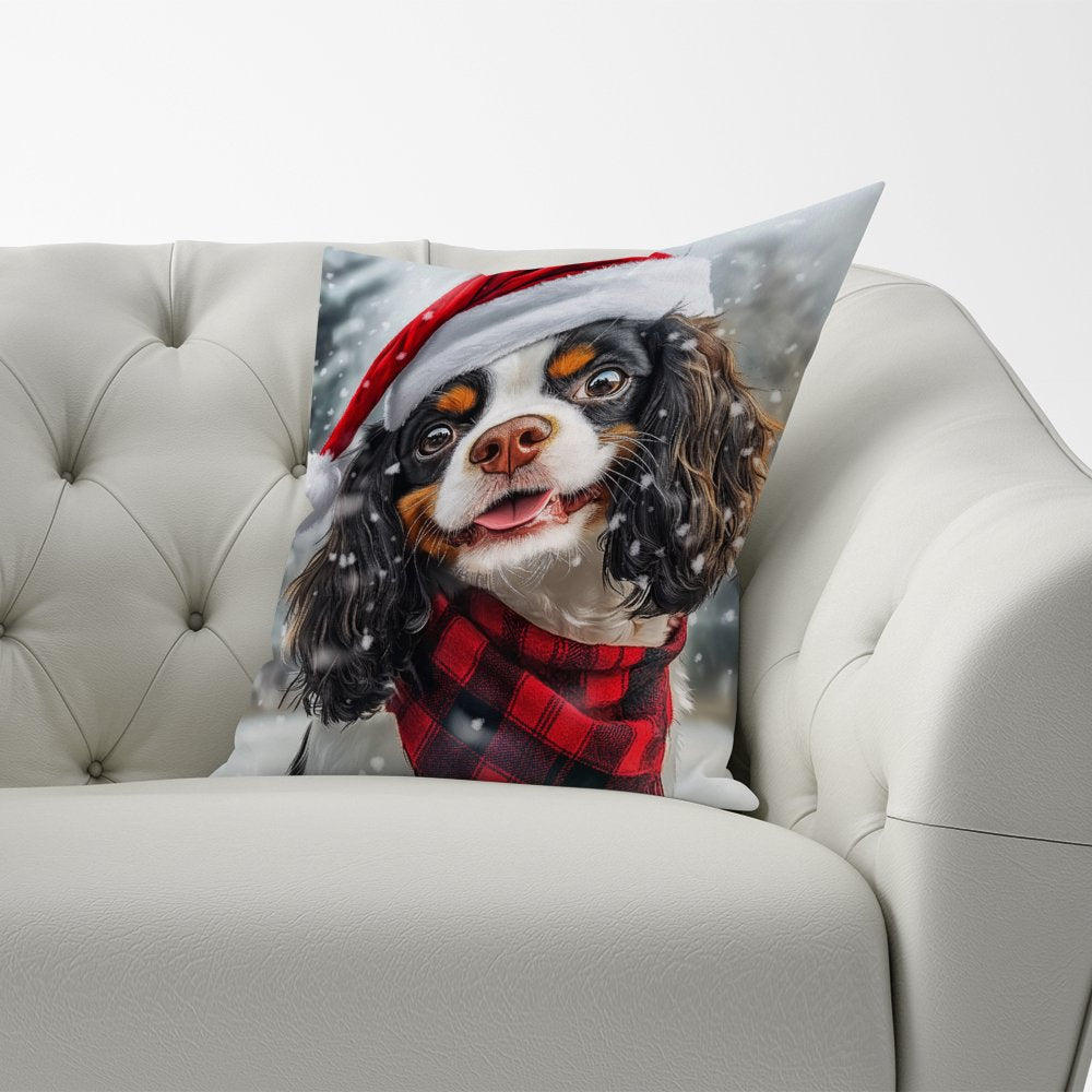 Christmas Cavalier King Charles Spaniel Cushion