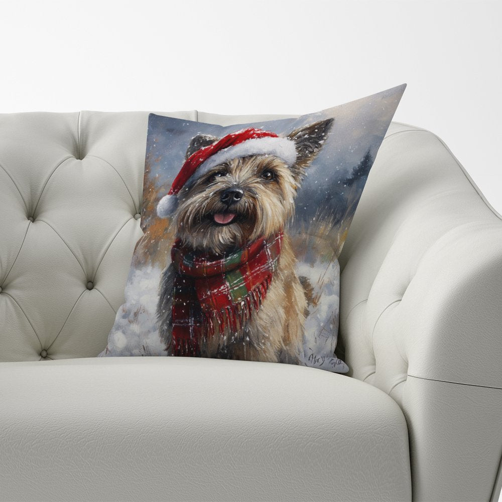Christmas Cairn Terrier Cushion