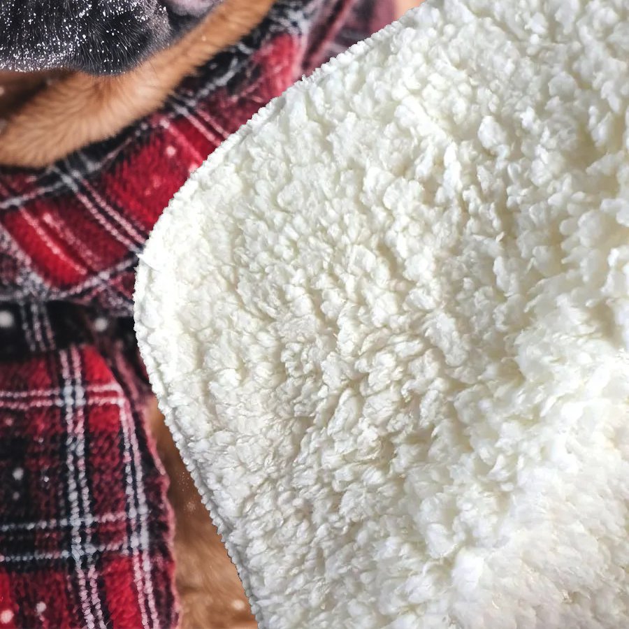 Snowy Christmas Bullmastiff Sherpa Blanket