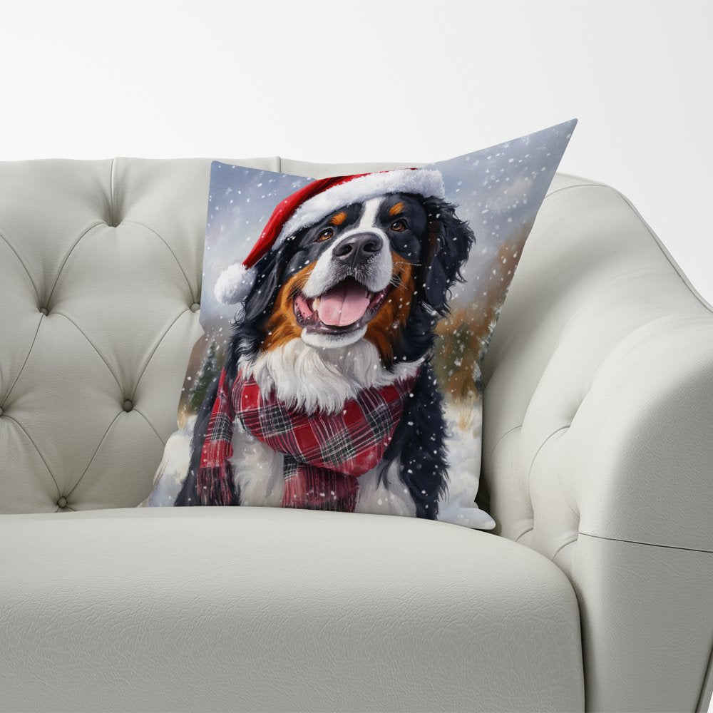 Christmas Bernese Mountain Dog Cushion