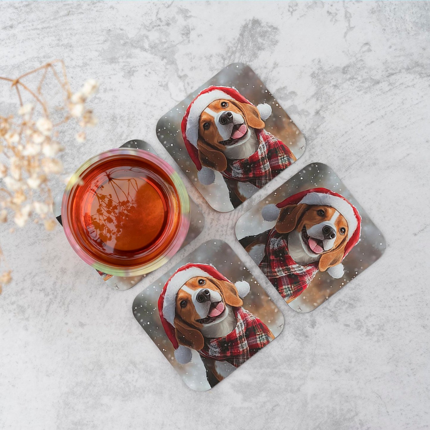 Christmas Beagle Coasters