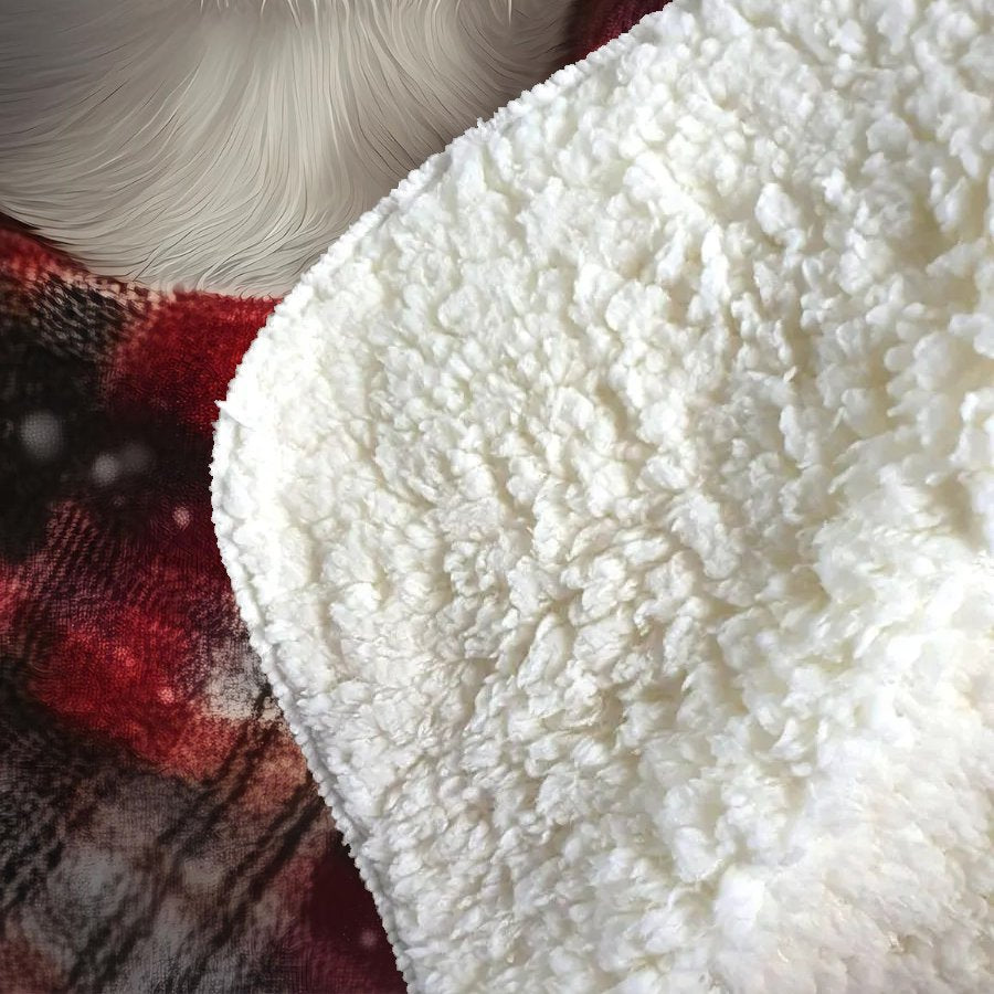 Christmas Beagle Sherpa Blanket