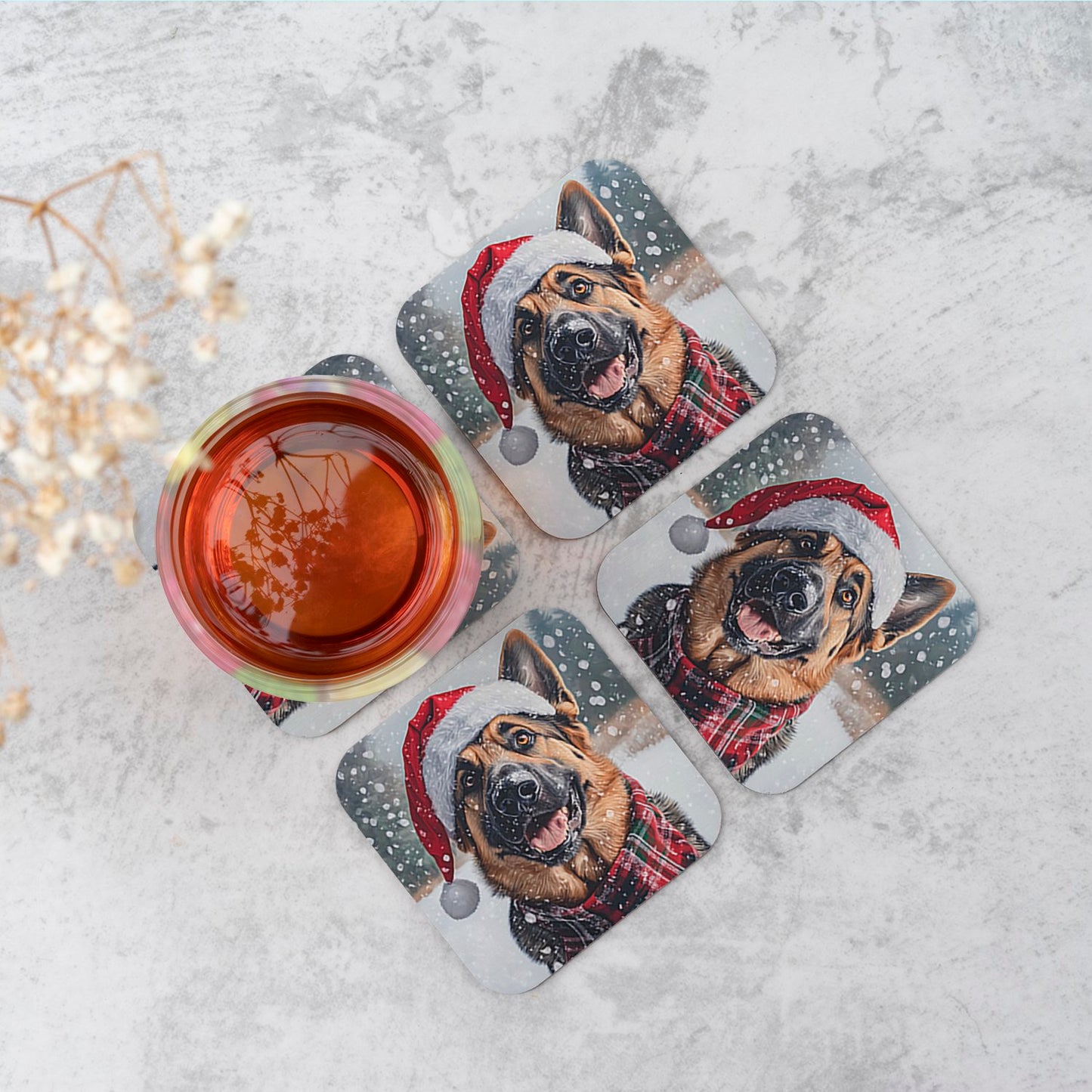 Christmas Alsatian Coasters