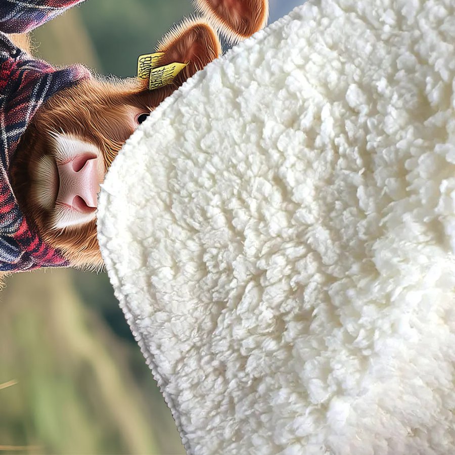 Trio Of Baby Highland Cows Sherpa Blanket