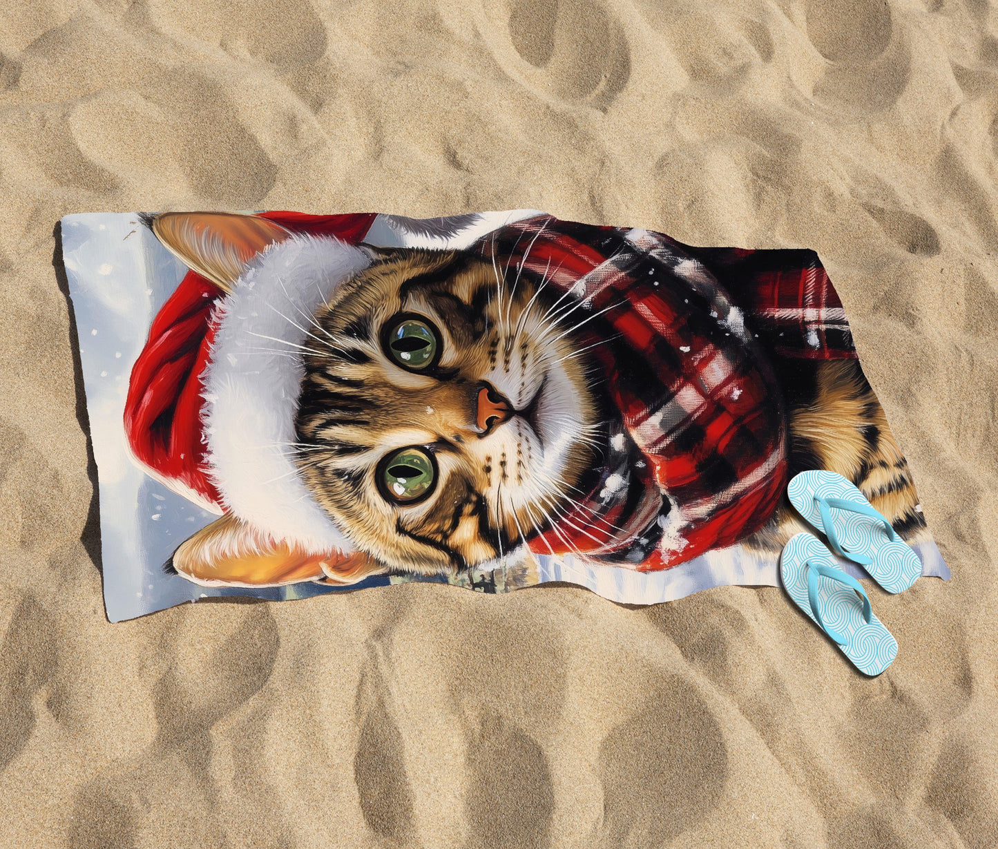 Christmas Bengal Beach Towel