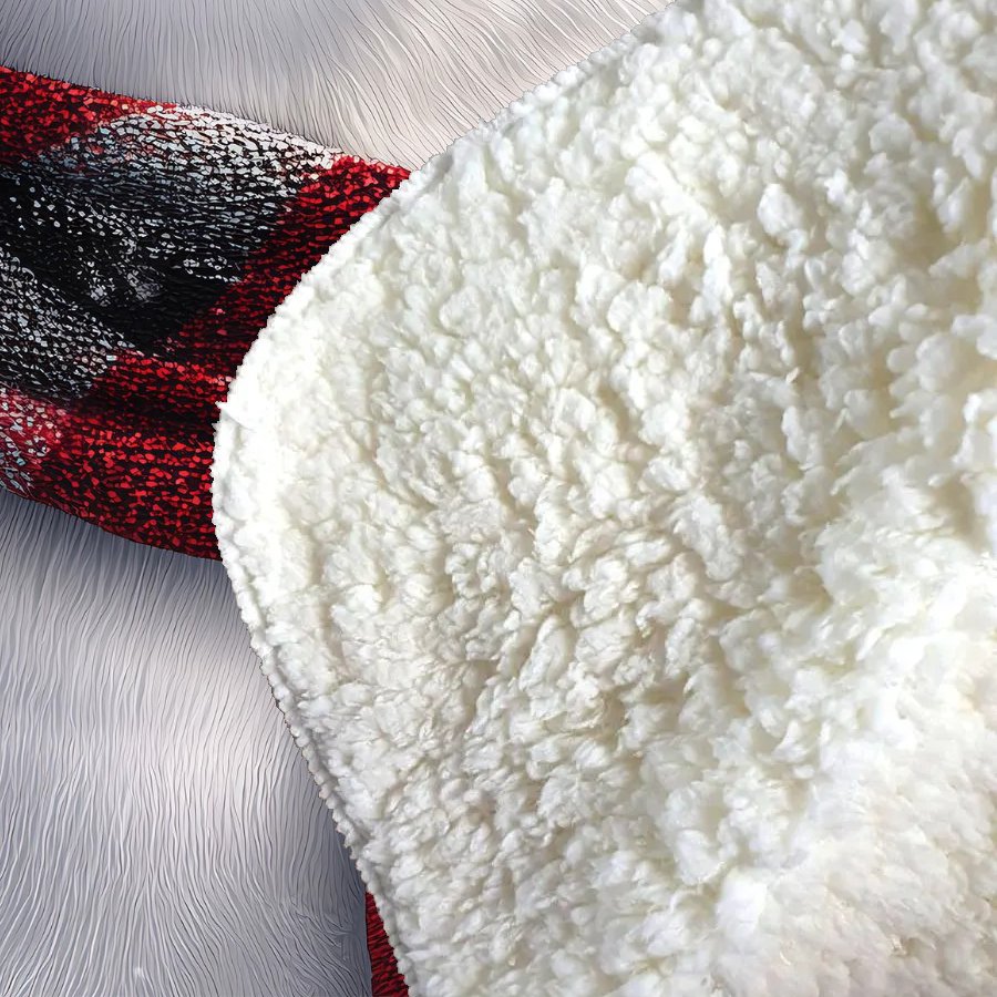 Christmas Black Cat Sherpa Blanket