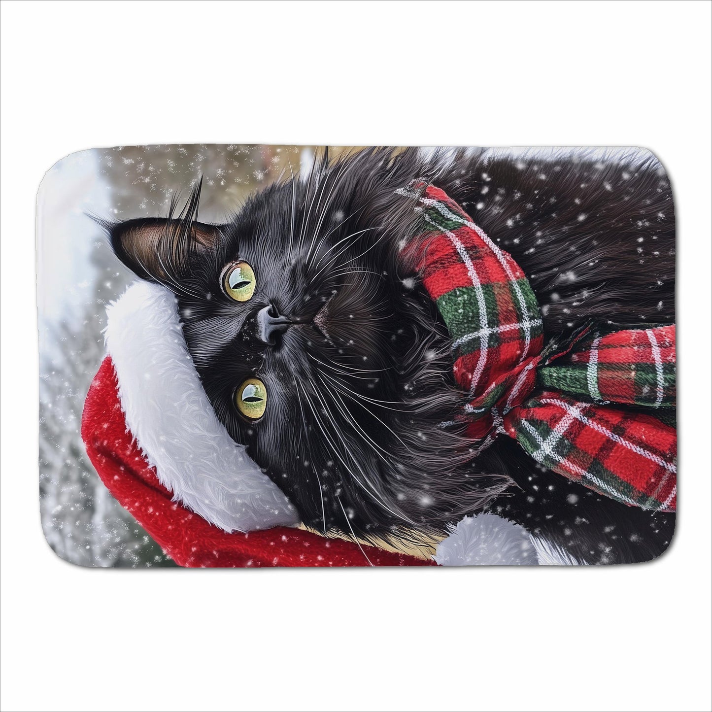 Snowy Christmas Maine Coon Sherpa Blanket
