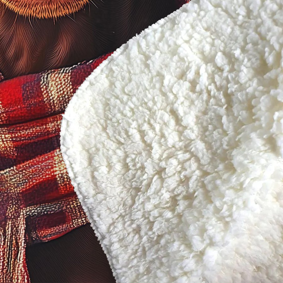 Christmas Brown Doberman Sherpa Blanket