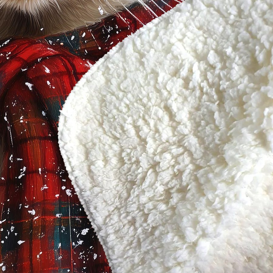 Christmas Burmese Sherpa Blanket
