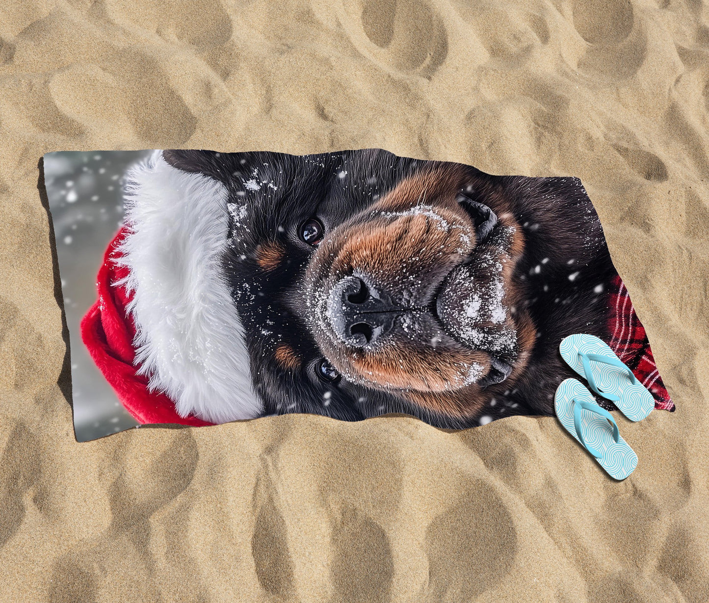 Christmas Chow Beach Towel