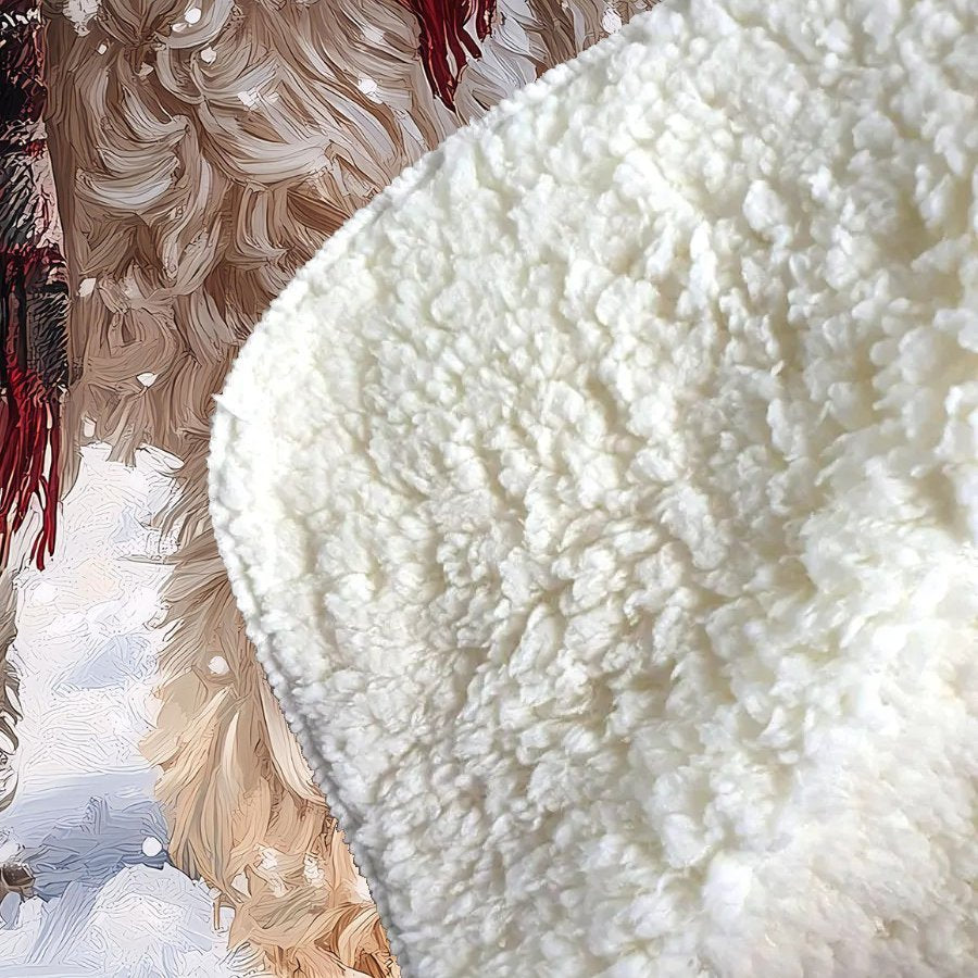 Christmas Cockapoo Dog Sherpa Blanket