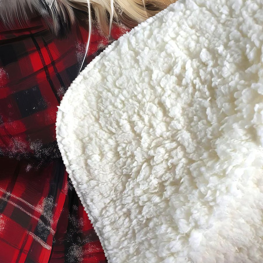 Christmas Ragamuffin Sherpa Blanket