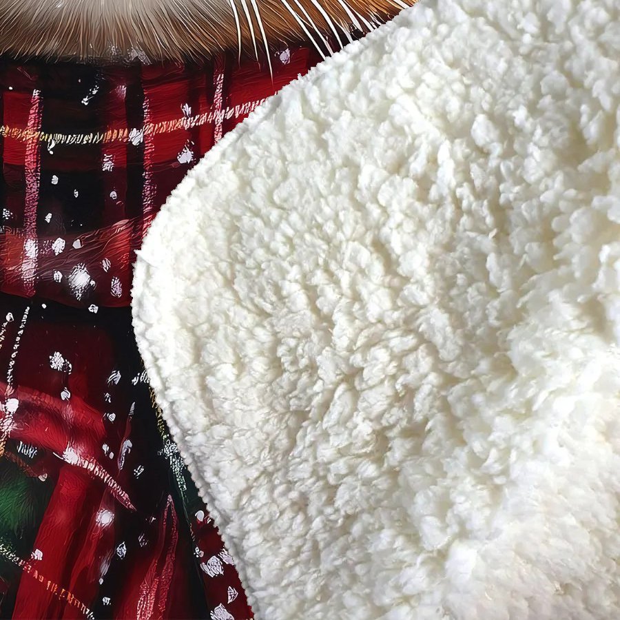 Christmas Ginger Shorthair Cat Sherpa Blanket