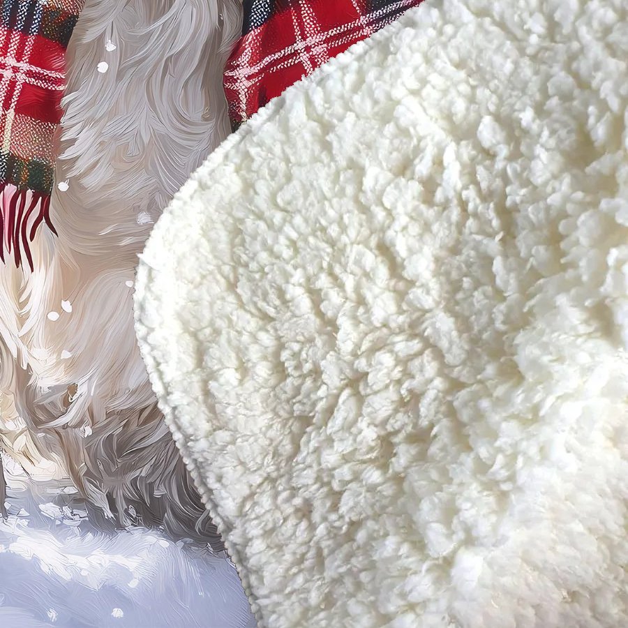 Christmas Springer Spaniel Dog Sherpa Blanket