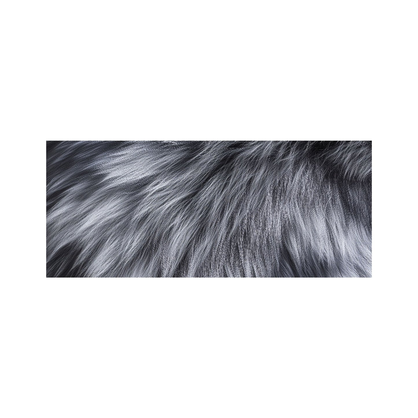 Silver Fox Fur Print Glass Bathroom Splashback