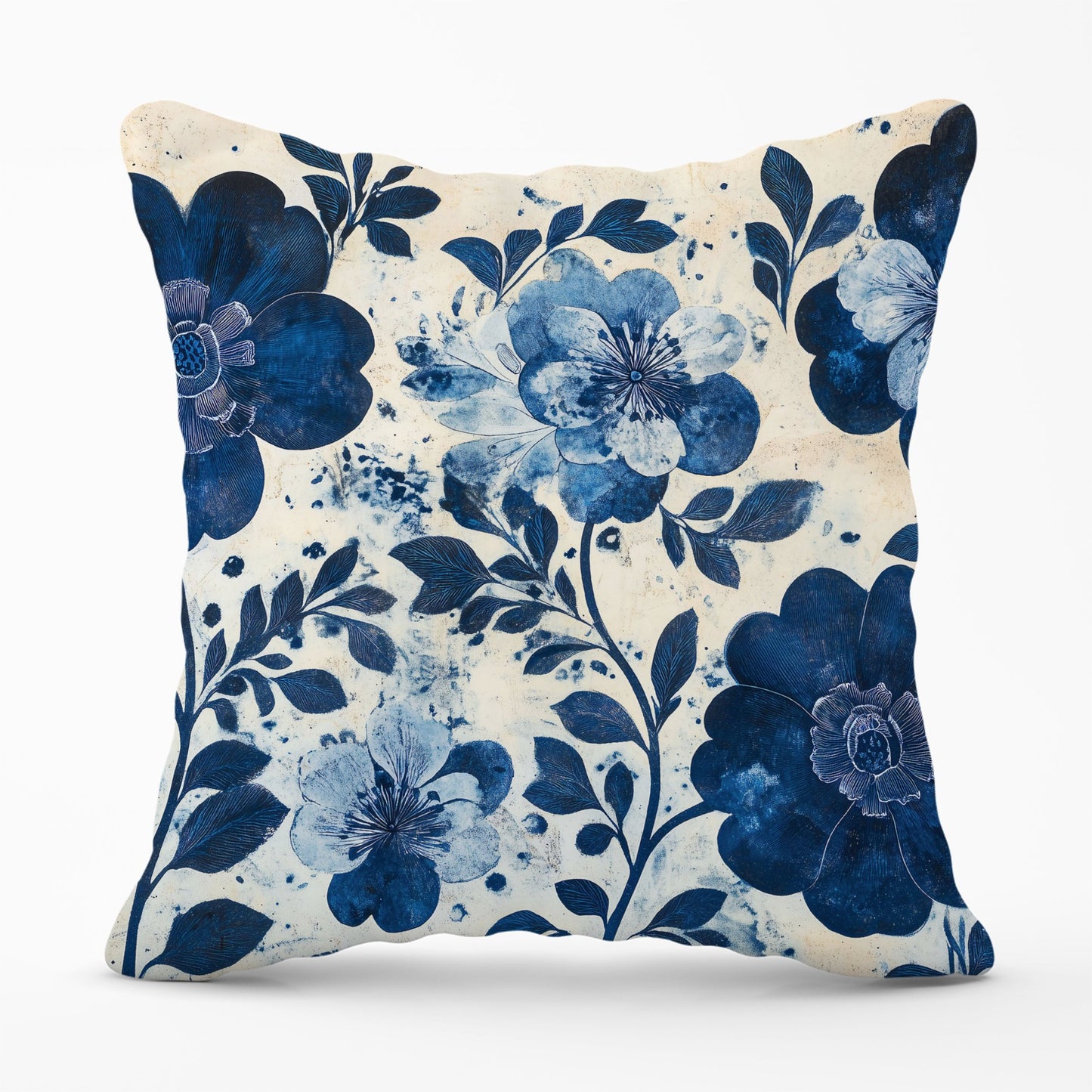 Blue Floral Painting Cushions