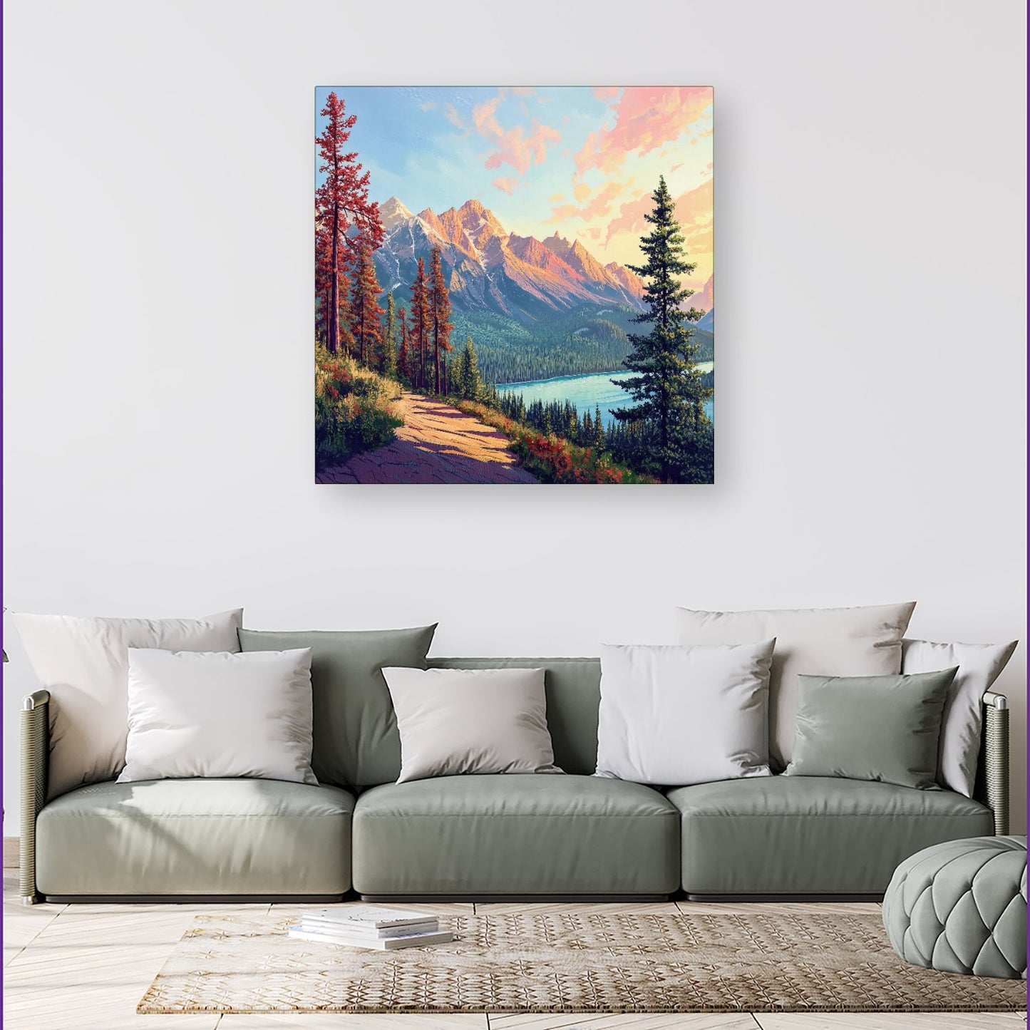 A Walk Through The Mountains Canvas