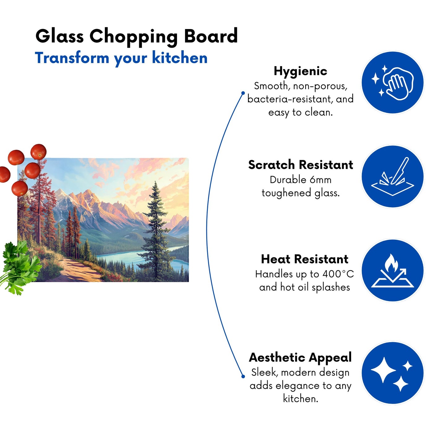A Walk Through The Mountains Chopping Board