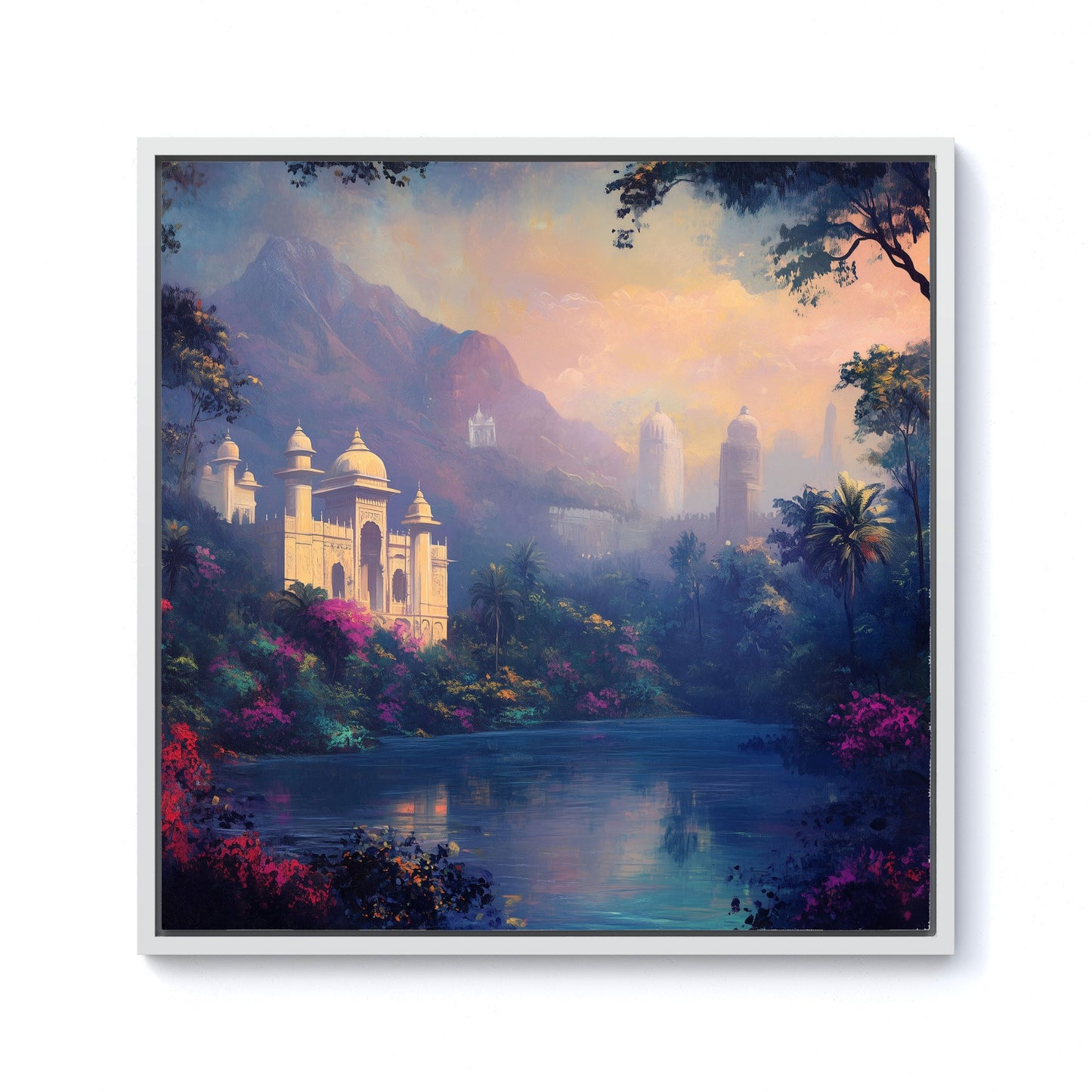 Temple Haze Framed Canvas