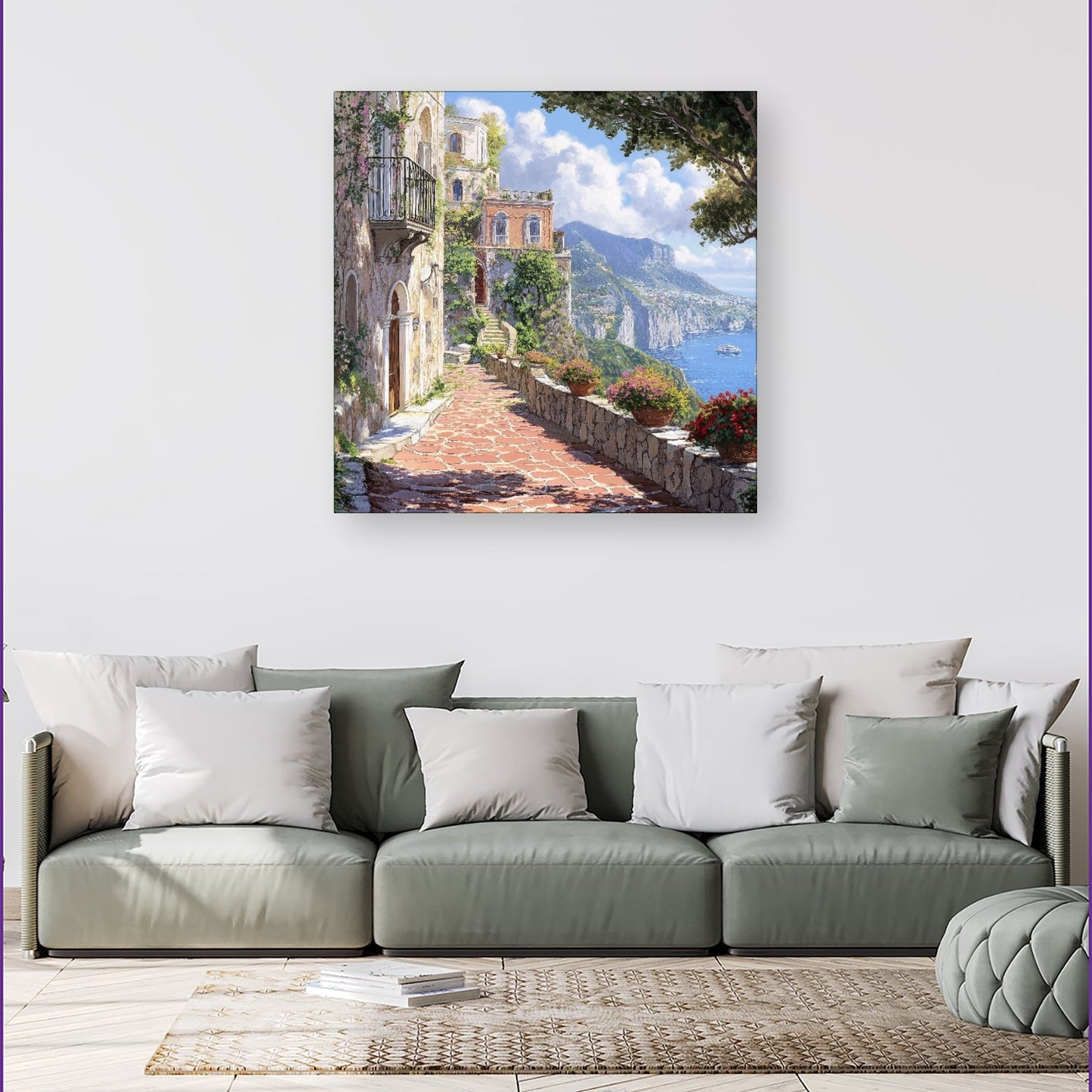 A Beautiful Walk In Sorrento Canvas