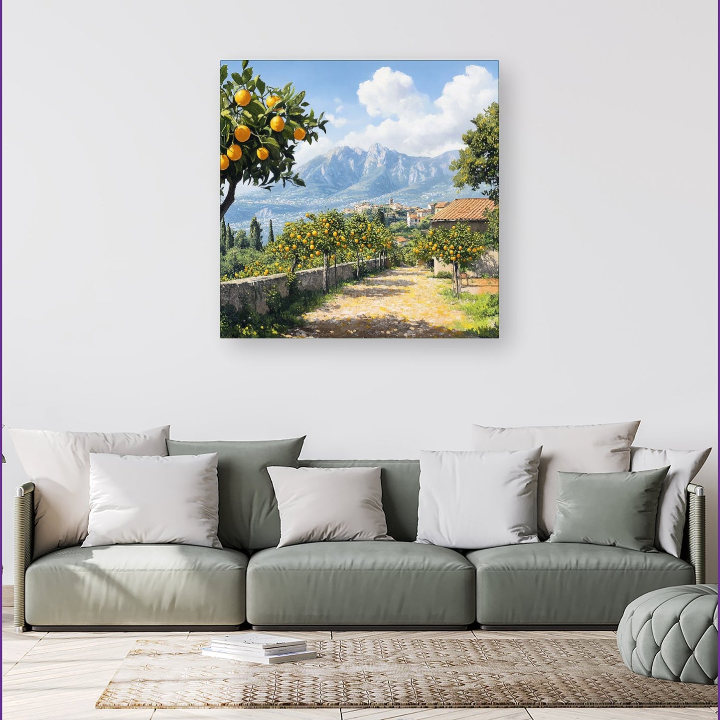 Lemon Trees In Sorrento Canvas