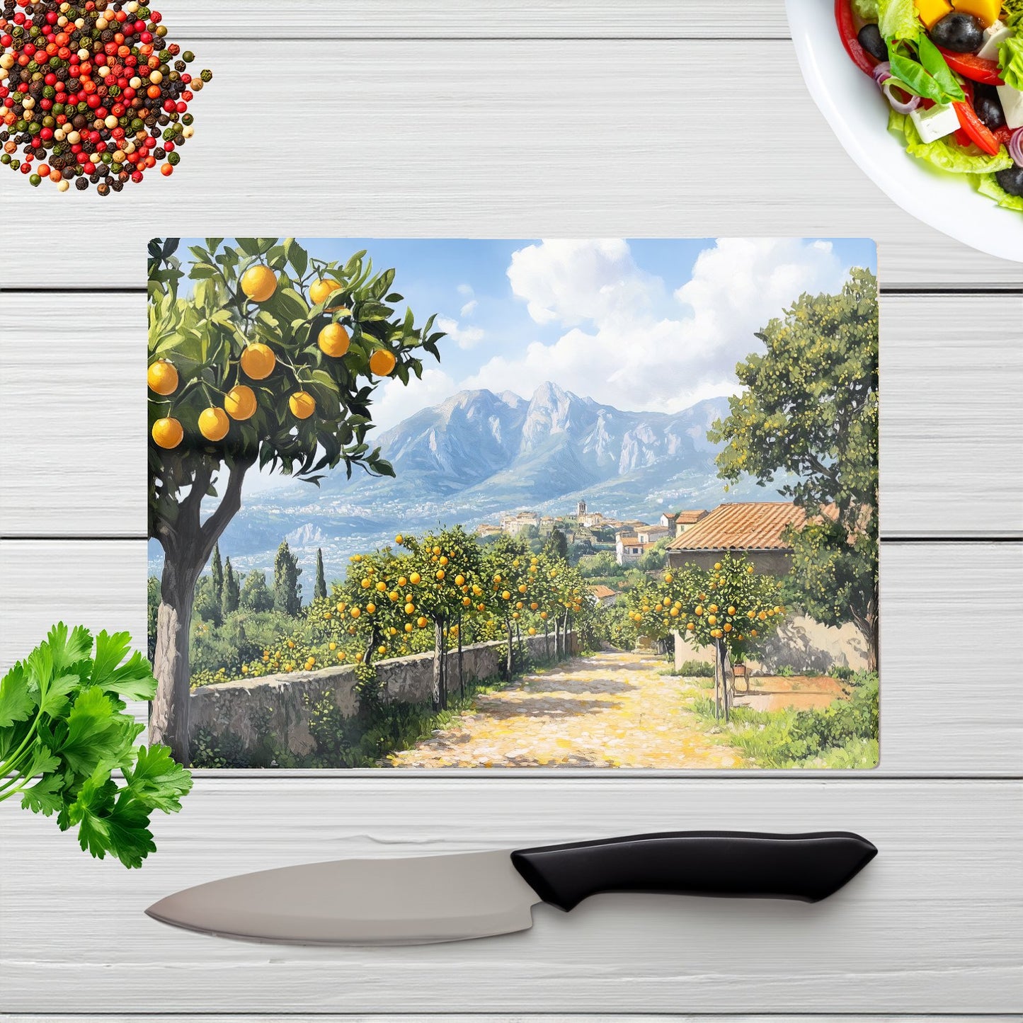 Lemon Trees In Sorrento Chopping Board