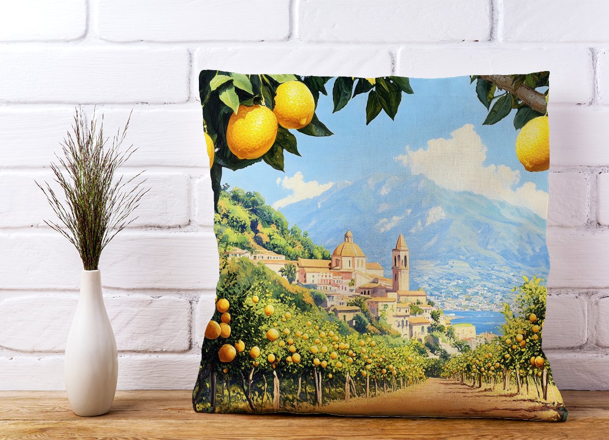 Walking Through Lemons In Sorrento Cushions