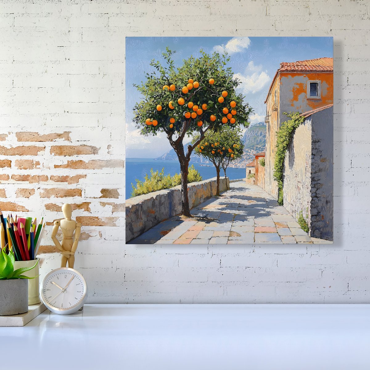 Oranges Growing In Sorrento Canvas