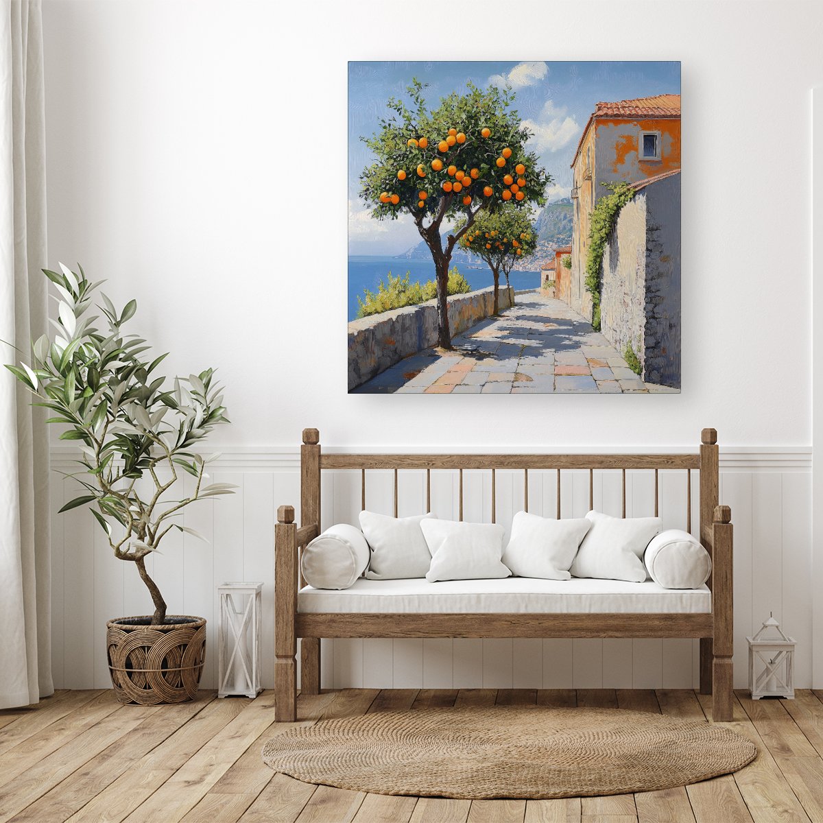 Oranges Growing In Sorrento Canvas