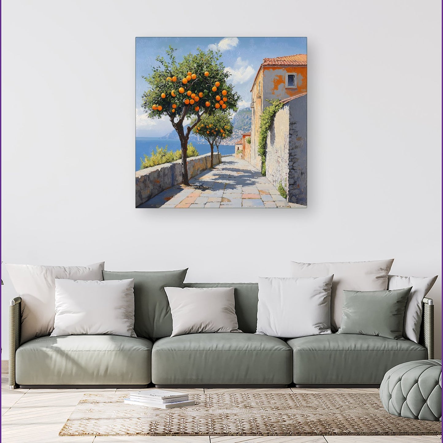 Oranges Growing In Sorrento Canvas