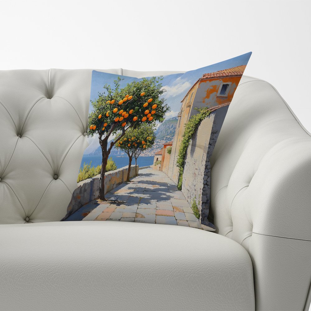 Oranges Growing In Sorrento Cushions