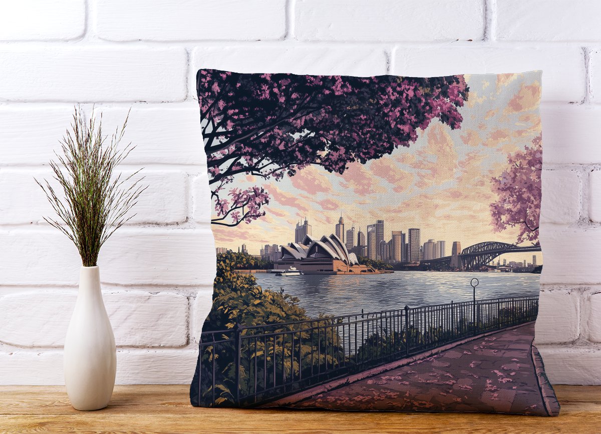 Romantic Walk In Sydney Cushions
