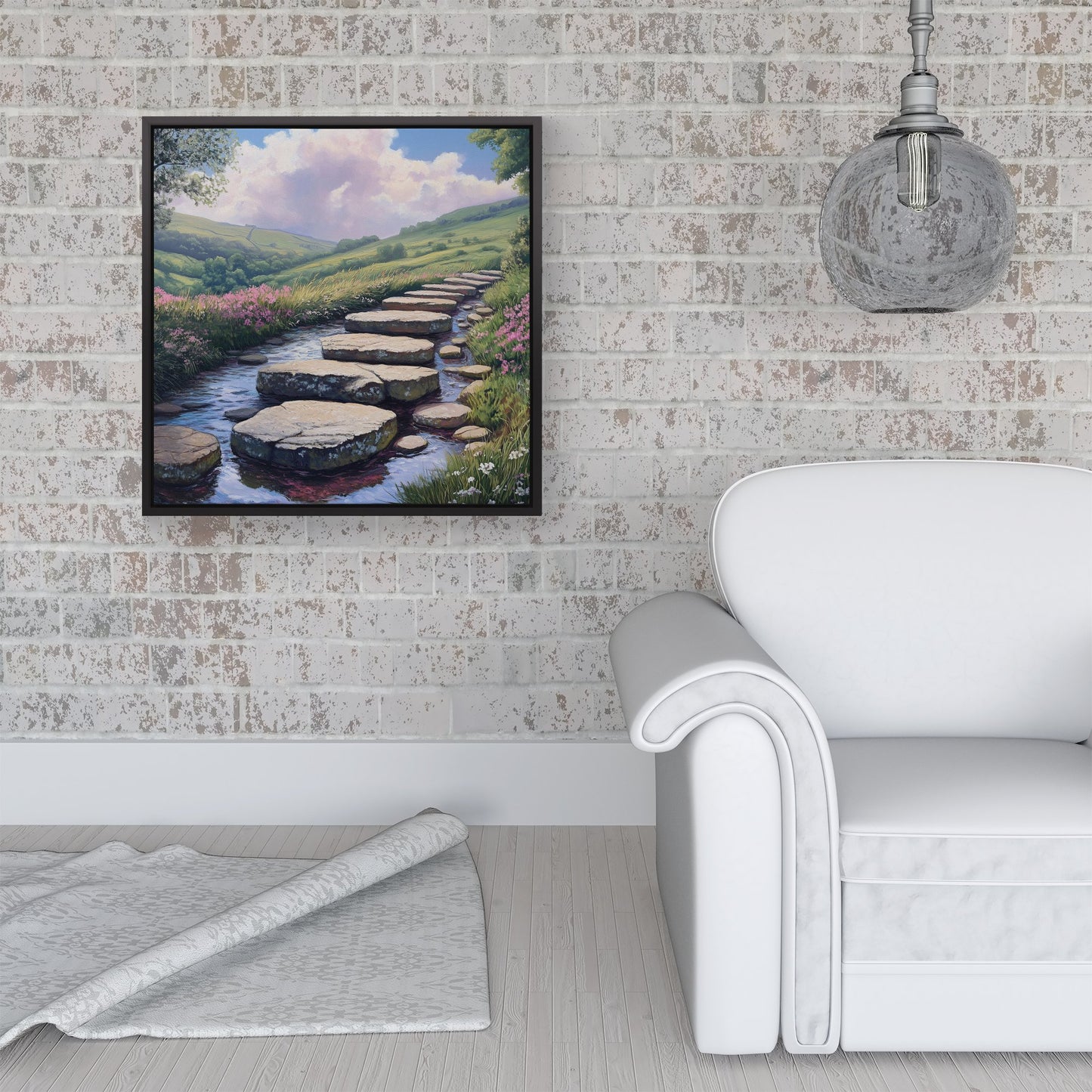 Stepping Stones Framed Canvas